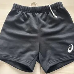 アシックス ハーフパンツ 140 ブラック　バレーボールパンツ