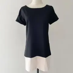 美品　クレイサス バイカラー　ワンピースのサムネイル