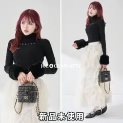 ダーリッチ darich スムースファーリブニットトップス ブラック BLK