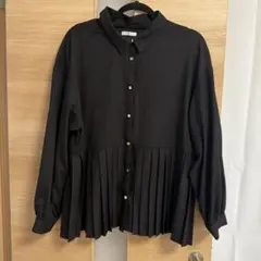 mysa closet プリーツ切替 長袖シャツ