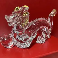 バカラ　ドラゴン　金彩　置物　新品のサムネイル