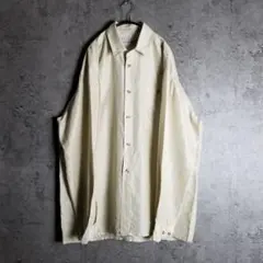 シルクシャツ アイボリー 長袖 カラーシャツ 無地 silk100%