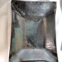黒色 陶器製 長方形皿 2枚セット