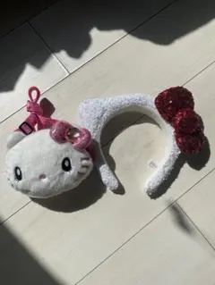 ハローキティ カチューシャとミニポーチセット