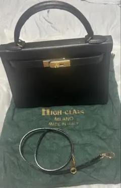 HIGH-CLASS MILANO ハンドバッグ ブラック 2026年最新】high class milanoの人気アイテム - メルカリ