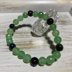 ホークアイ　多面カットアベンチュリン　ブレスレット