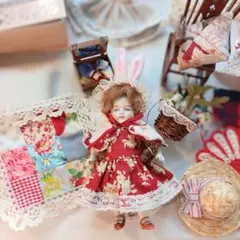 お衣装セット　ミニョネット　ビスクドール　Handmade　着せかえ