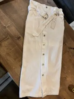【新品タグ付】Berm.バーム//ホワイトデニムロングスカート/定価14190円