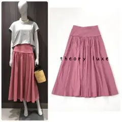 セオリーリュクス　リネンフレアスカート　ピンク