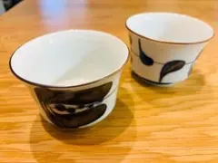70年代アンティーク　栄木正敏デザイン 和食器シリーズ【湯呑み茶碗２個セット】
