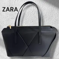 完売品 人気商品 未使用ZARA 編み込み細長バッグ ブラックのサムネイル