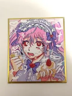 一点物 オリジナル 色紙 手描きイラスト アナログ 女の子 創作 原画