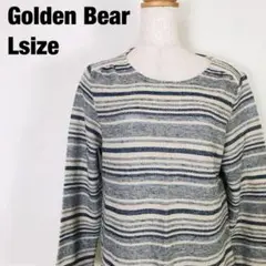 Golden Bear ゴールデンベア 長袖 tシャツ ボーダー柄 グレー　D7