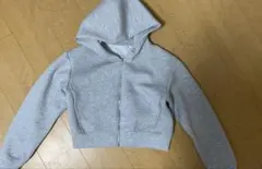 GU　パーカー　ショート丈　Sサイズ　グレー