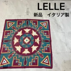 新品 イタリア製 レレ スカーフ バンダナ ハンカチ シルク混 高級 ヘビ柄
