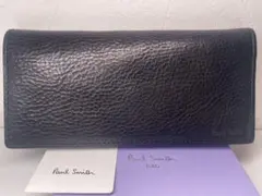 【新品未使用】Paul Smith黒 レザー 二つ折り　長財布