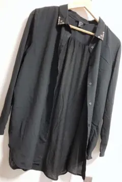 H&M シャツブラウス　ブラック  レディース