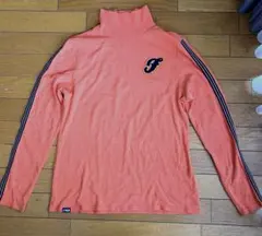 FILA スポーツ 長袖シャツ オレンジ×ネイビーライン