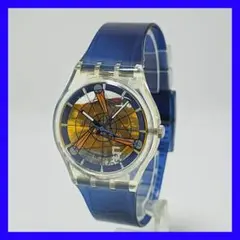 526【美品】送料無料【電池交換済】Swatch 幾何学模様 腕時計