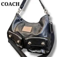 【未使用】COACH POPPY ショルダーバッグ レザー 2way Y2K 黒