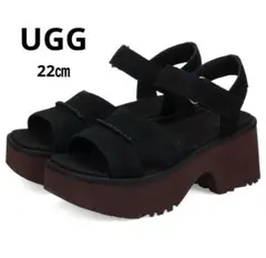 UGG 】アグー ウェッジソール サンダル メリンダ23cm ネイビー - メルカリ