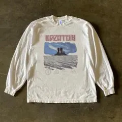 Led Zeppelin ロンT 古着風 バンドT 綿100% 秋冬 ストリート