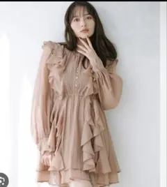 【COCO DEAL】 フリル付きミニワンピース ココディール ＼週末限定SALE55%OFF／即日発送/COCODEAL