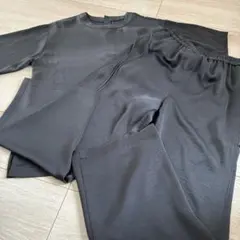 ミラオーウェン　ブラック セットアップ パンツ