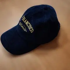 H&Mコーデュロイ キャップ ネイビー