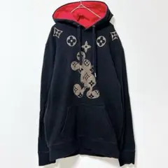 ディズニー ミッキー フード付きパーカー トレーナー L 黒 メンズ