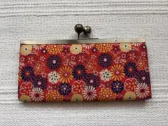 和風花柄　長財布