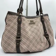超美品✨ BURBERRY トートバッグ ノバチェック ピンク系 メタルロゴ