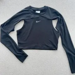Nike ナイキ　DRI-FIT ブラック長袖クロップトップ M 未使用