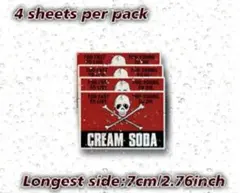 CREAM SODA 防水ステッカー 4枚セット スカル ドクロのサムネイル