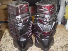 アイヌ木彫り人形ニポポ　北海道民芸品 アンティーク　身長24.5㎝くらい