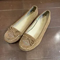 ブラウン スエード モカシン