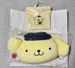 サンリオ当たりくじ　ポムポムプリン　ぬいぐるみバッグ　巾着