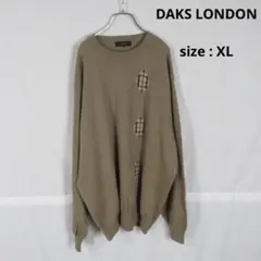 DAKS GOLF / merino wool knit sweater XL