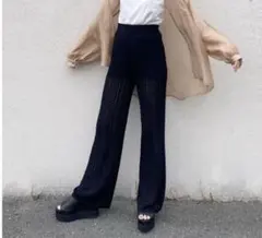 EGOIST ブラック ニットパンツ ワイド