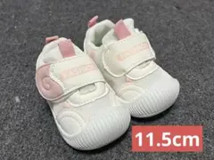 ベビーシューズ 11.5cm ホワイト　ピンク マジックテープ