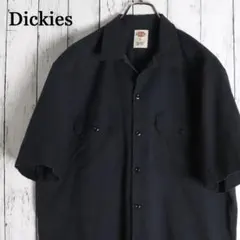Dickies　ディッキーズ　半袖ワークシャツ　フラップポケット　人気カラー　黒