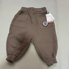 LITTC ブラウン ワッフルパンツ ゆったりフィット