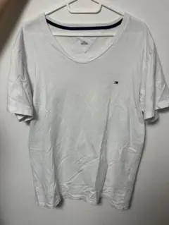 古着TOMMY HILFIGER ホワイト Vネック Tシャツ