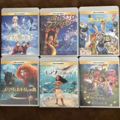 未使用】ディズニー プリンセス・6セット(正規ケース+Blu-ray)のみ