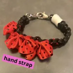 ハンドストラップパラコードショートストラップ　ディズニーミッキー・ミニー風