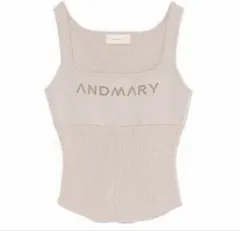andmary Mary logo tank グレー - メルカリ