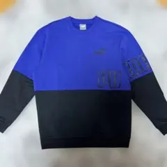PUMA スウェット L クルーネック 青 紫 黒