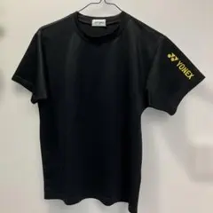 YONEX 黒 Tシャツ 左袖ロゴ　SS レディース