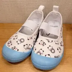 パンダ柄 上履き ブルー
