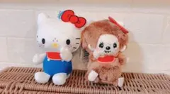 モンチッチ×ハローキティ おそろいアクリルチャーム付きマスコット コンプセット